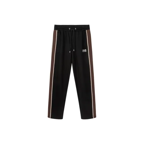 Cavalli Class Черный и Кофейный Мужские Повседневные Брюки