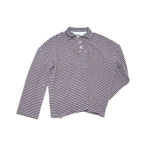 TREMINAL Фиолетовый Полосы Унисекс Поло