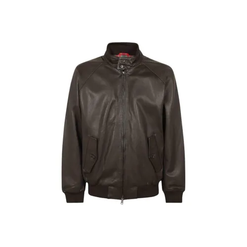 BARACUTA Мужские кожаные куртки темно-коричневого цвета