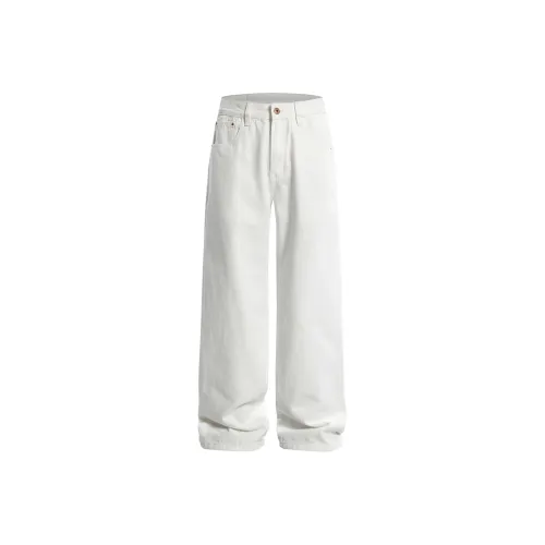 WPOOLL Джинсы Мужские Белые Хлопковые