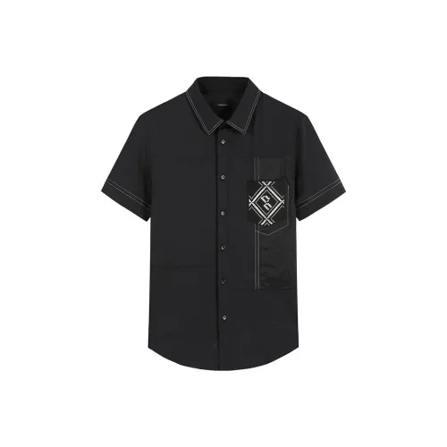 DAVID NAMAN Мужские черные рубашки