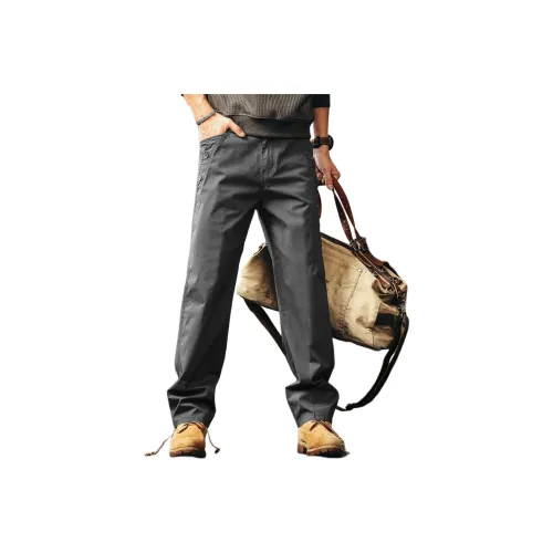 GELANLU Карго Брюки Унисекс Темно-Серый