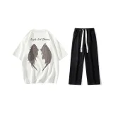 Комплект (Белая футболка + Черные джинсы)