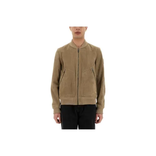 Belstaff Кожа Куртка Мужская Бежевая