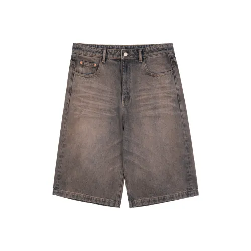 SIMPLE PROJECT Джинсовые шорты Унисекс Серый Фиолетовый