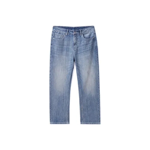 HUNZHI Джинсовый синий Унисекс Джинсы