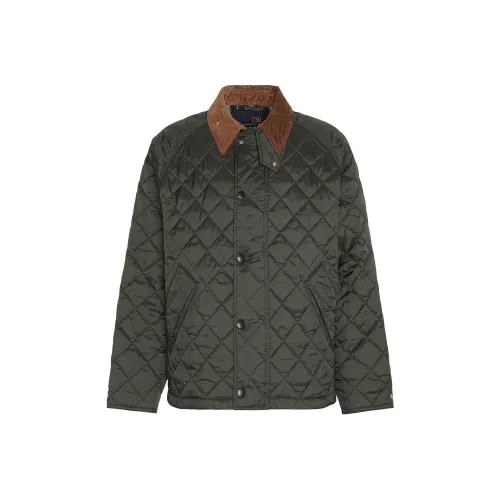 BARBOUR Хлопковый пуховик Мужской Зеленый