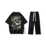 Комплект одежды (Черная футболка + Черные джинсы)