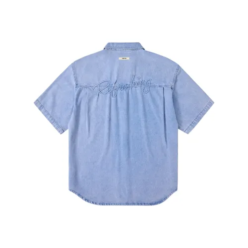 COCA COLA Рубашка Унисекс Джинсовый синий