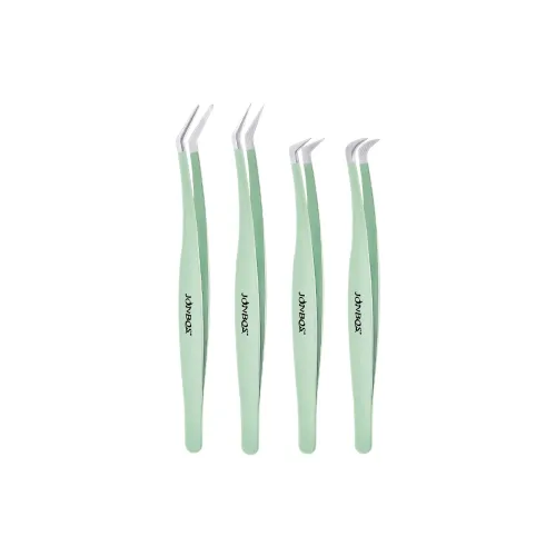 JONBOS Joposs Пинцет для искусственных ресниц Wa Clipper Высокая точность Водонепроницаемый Wa Защита от ржавчины Одиночный кластер 4 штуки Набор