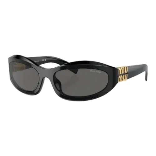 MIU MIU Ацетат OVAL SUNGLASSES Женские Черный