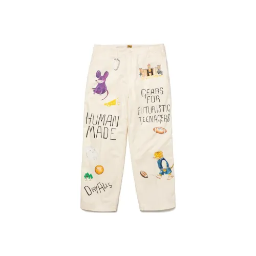 HUMAN MADE Preppy Series Белый Унисекс Костюмные брюки