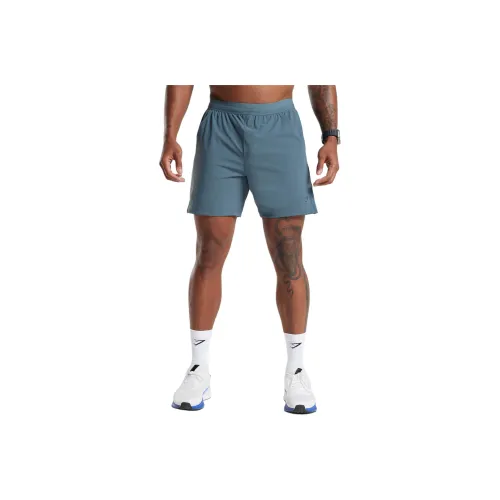 GYMSHARK Studio Шорты Повседневные шорты Мужской Деним Зеленый