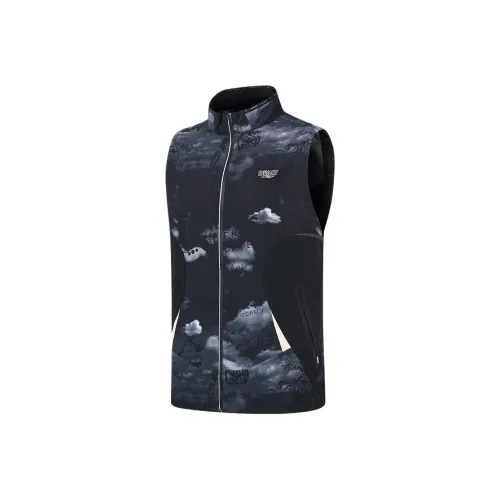 Saucony NATHAN BELL Коллекция Жилет Унисекс Глубокий Черный С принтом Набор