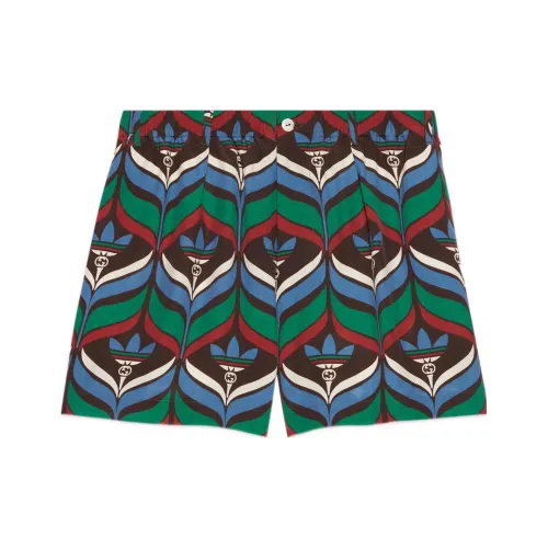 GUCCI X ADIDAS Collaboration Зеленые Унисекс Повседневные шорты
