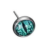 Серьги-гвоздики "Глаз демона" [Зеленый, одиночный]