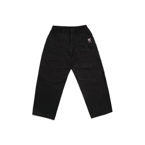 WOOKONG Весенние и Осенние Карго Брюки Унисекс Черные