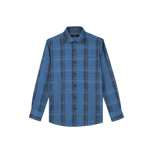 NAUTICA TAILORED Рубашка Мужская Синяя Клетка