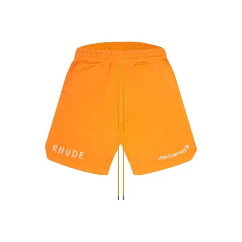 RHUDE Orange Men's Casual Shorts RHUDE Апельсиновые Мужские Повседневные Шорты