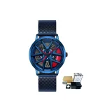 Сетчатая сумка синего и красного цвета