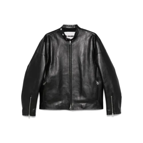 JIL SANDER Черные Мужские Кожаные Куртки