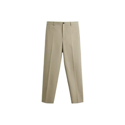ZARA Повседневные брюки Мужские Бежевые Зеленые