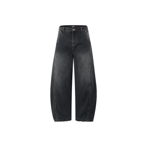 URS GGON Джинсы Унисекс Черный Серый