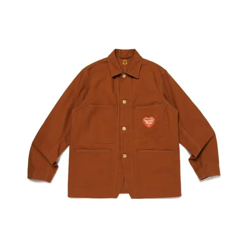 HUMAN MADE Коричнево-желтая унисекс куртка