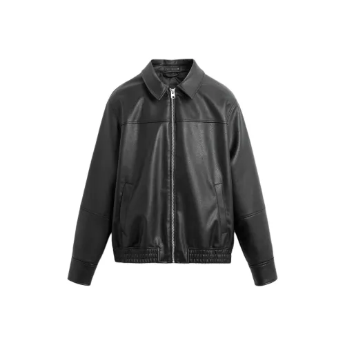 ZARA Черные Мужские Кожаные Куртки