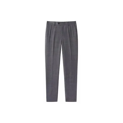 GXG Gray Plaid Men's Casual Pants GXG Серые Клетчатые Мужские Повседневные Брюки