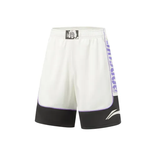 LINING Badfive Повседневные шорты Мужские Айвори Обсидиановый серый