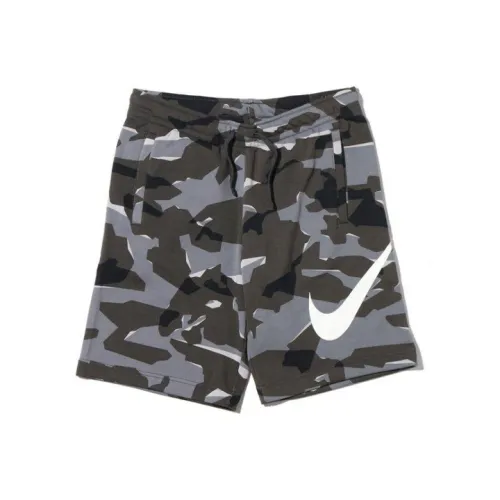 Nike Gray Camouflage Color Men's Casual Shorts Nike Серый Камуфляж Цвет Мужские Повседневные Шорты