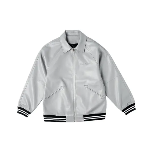 GREEN PANDA Кожа Куртка Унисекс Серый