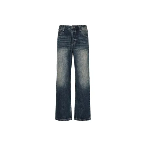 GTRG Винтажные синие унисекс джинсы