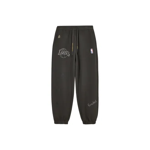 JACK JONES· X NBA Вязаные тренировочные брюки Мужской Черный Песочный
