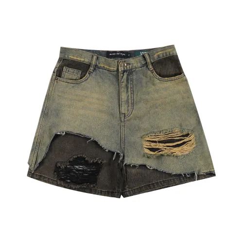 BLIND402 Желтые Женские Джинсовые Шорты