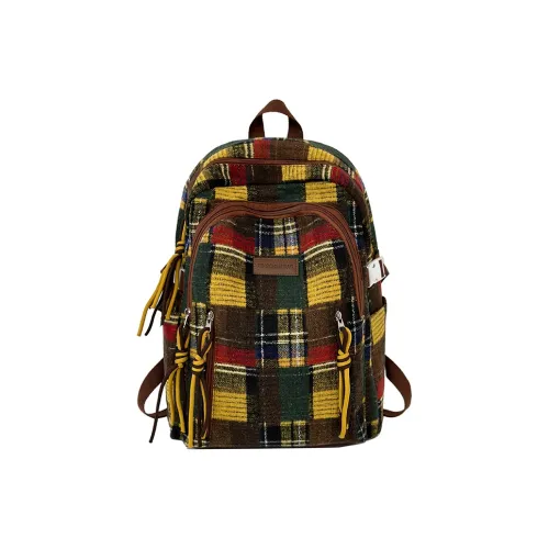 Alcohol Dragon Нейлон Рюкзак Унисекс Желтая Клетка Зеленая Клетка Красная Клетка