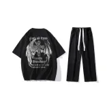 Комплект (Черная футболка + Черные джинсы)