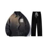 Комплект (Черный топ + Черные штаны)