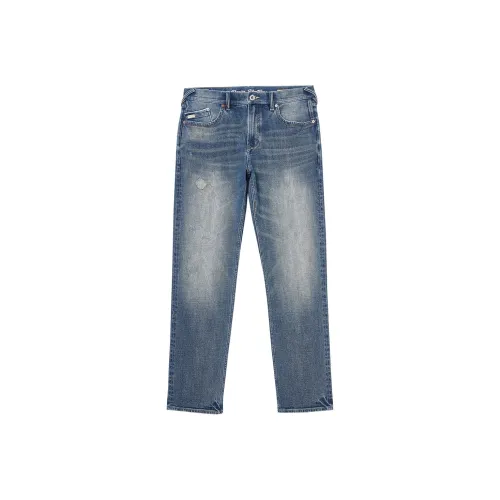 JACK JONES E42 Medium Denim Blue Men's Jeans JACK JONES E42 Средний деним синий мужской джинсы
