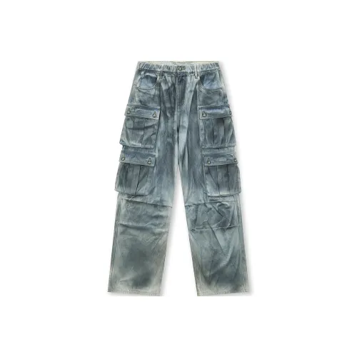 Безшовный крой, синий, унисекс, джинсы