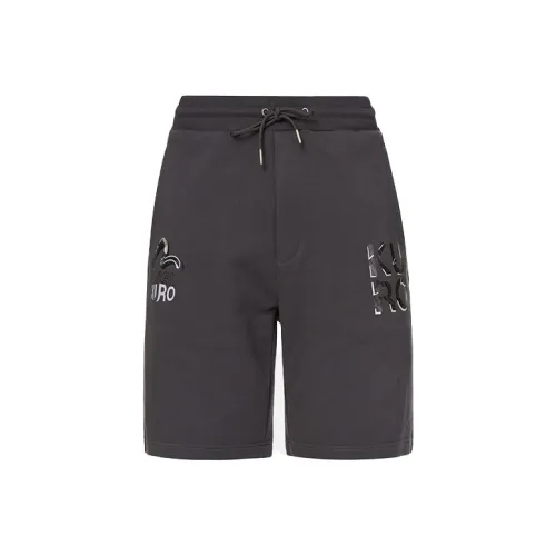 EVISU Темно-серые Мужские Повседневные Шорты