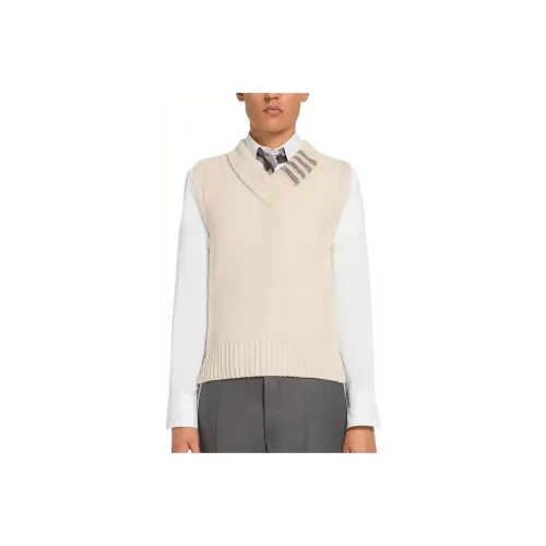 THOM BROWNE Экрю Мужские Майки