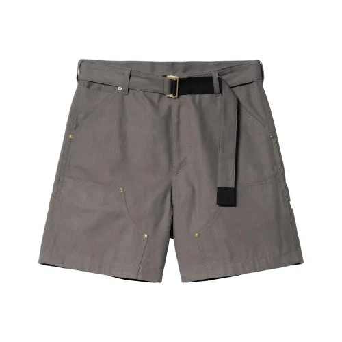 Sacai совместный бренд Carhartt WIP Co Branded SS24 Серый Мужские Карго Шорты