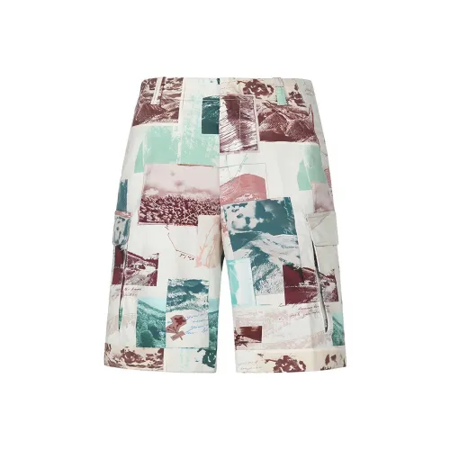 Zzegna Серый Белый Многоцветный Мужские Карго Шорты