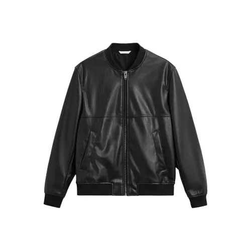 ZARA Черные Мужские Кожаные Куртки