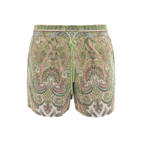 ETRO Зеленые Мужские Повседневные Шорты