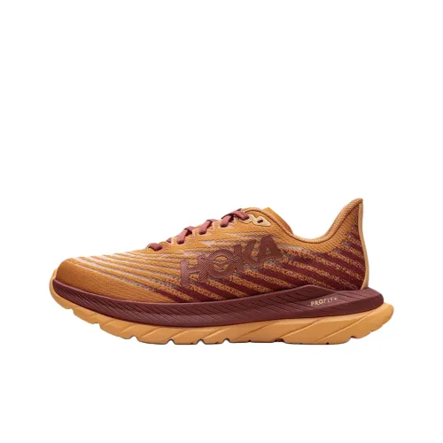 HOKA ONE ONE Mach 5 Slip-resistant Abrasion-resistant Low Top Casual Running Shoes Men's Brown HOKA ONE ONE Mach 5 Противоскользящий Устойчивый к истиранию Низкий Топ Повседневные Беговые Кроссовки Мужские Коричневый