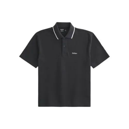 Hollister Поло Мужское Черное