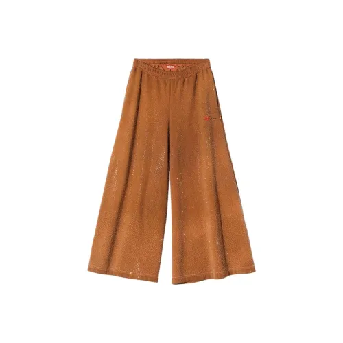 DIESEL Damiano David Collaboration Коричневые Унисекс Вязаные Тренировочные Брюки